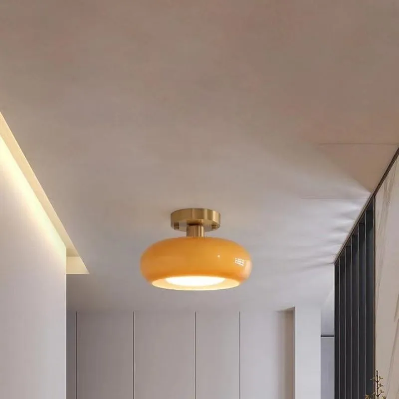 Bauhaus Style Vintage Glass Ceiling Light KL49