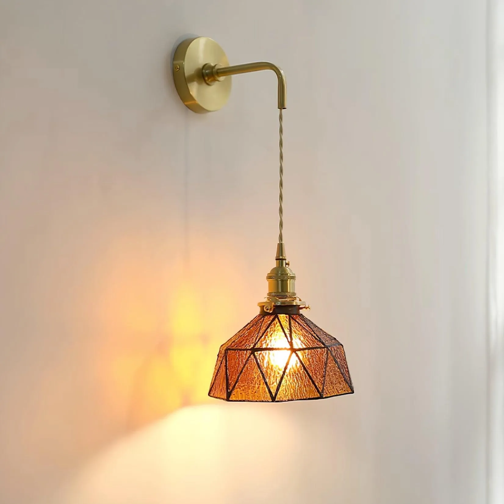 Retro Pastoral Glass Wall Lamp KL613