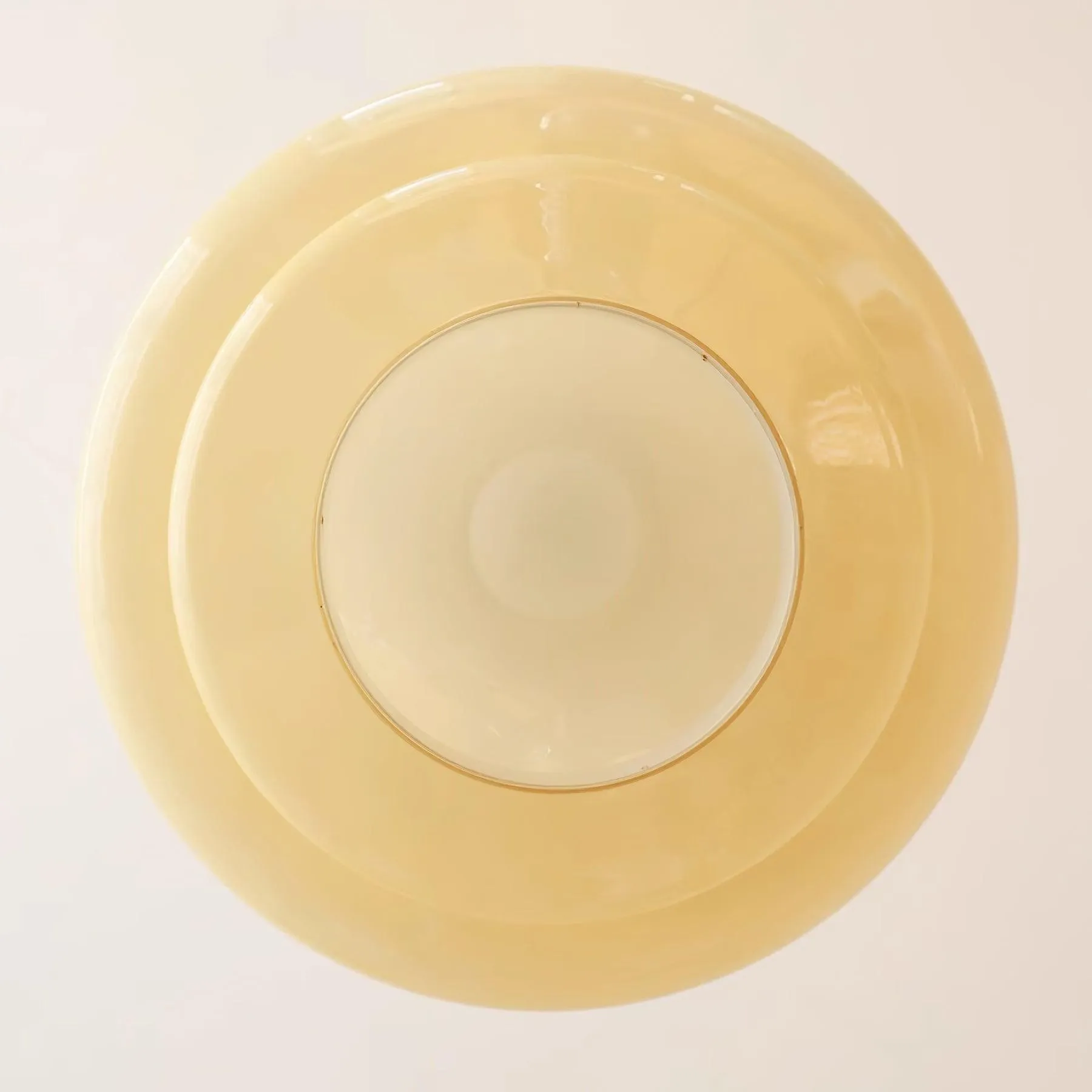 Round Yellow Stylish Simple Glass Pendant Lamp KL558