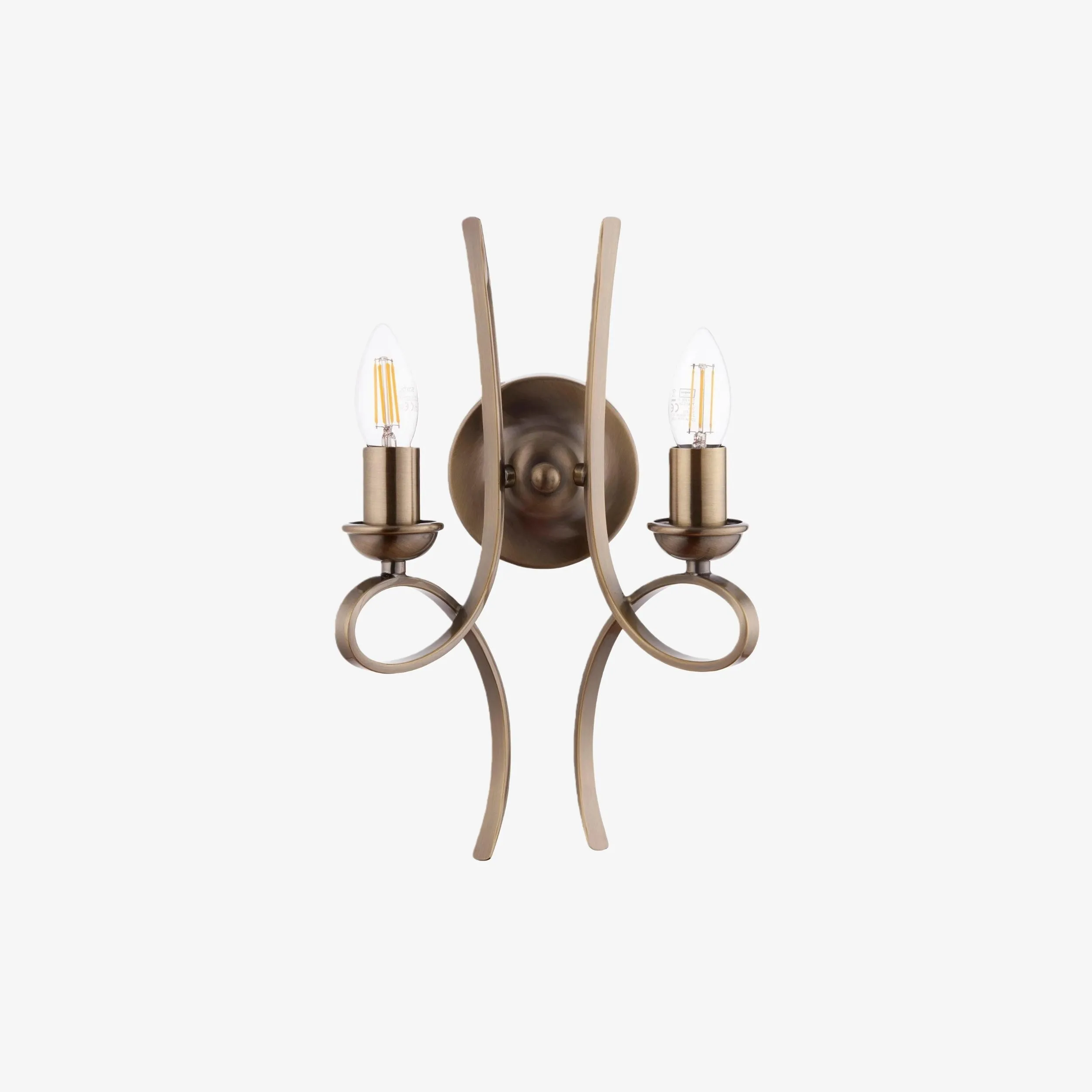 Foline Brushed Brass Wall Light - Timeless Wall Sconce for Living Rooms and Hallways KL1970