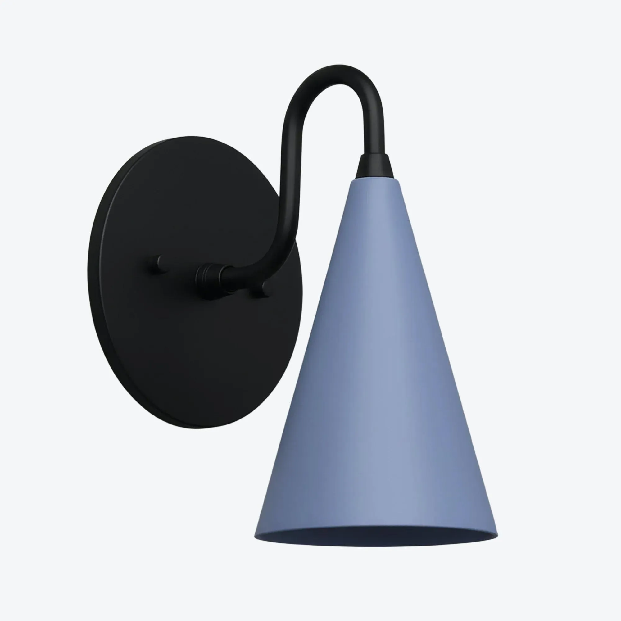 Curva Metal Cone Shade Sconce - Vintage Brass Wall Light for Entryway or Stairwell KL1720