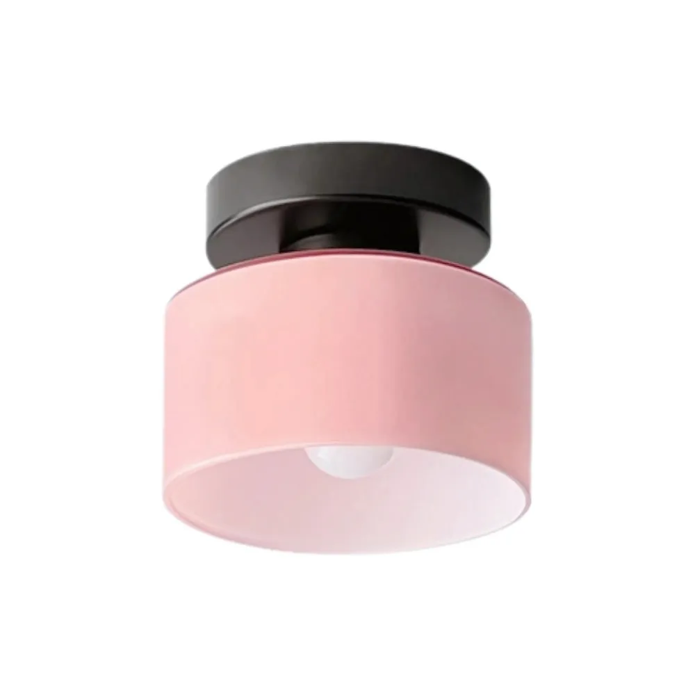 Moriglaze Glass Cylinder Ceiling Light - Sleek Sculptural Ceiling Lamp for Bedroom KL883