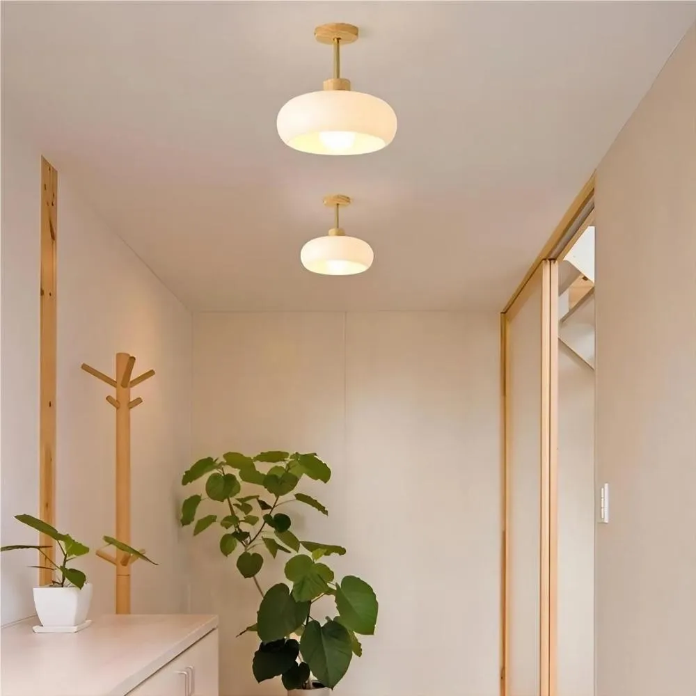 Vintage Bauhaus Style Glass Ceiling Light KL36
