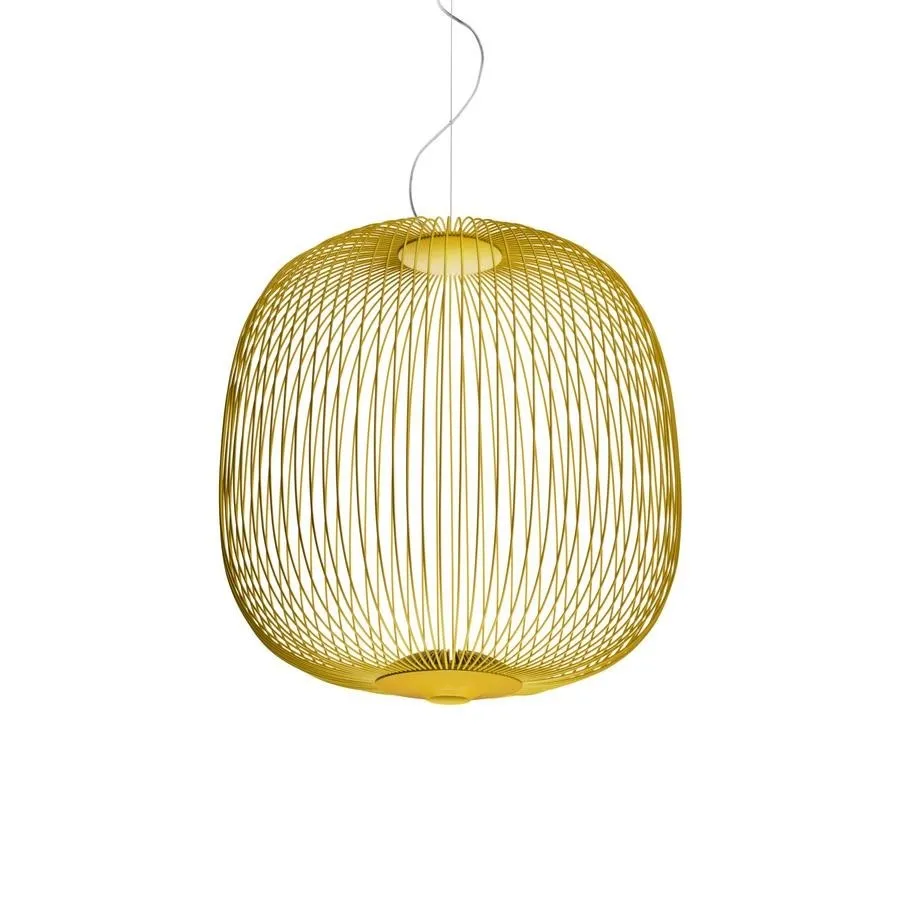 Metal Frame Spokes Pendant Light - Airy Wire Design Lighting for Kitchen Island