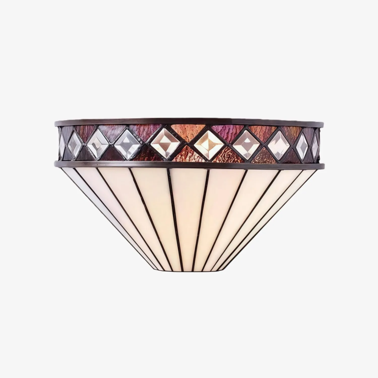 TF Fargo Diamond Pattern Art Deco Wall Sconce - Tiffany Decorative Sconce for Hallway KL1938