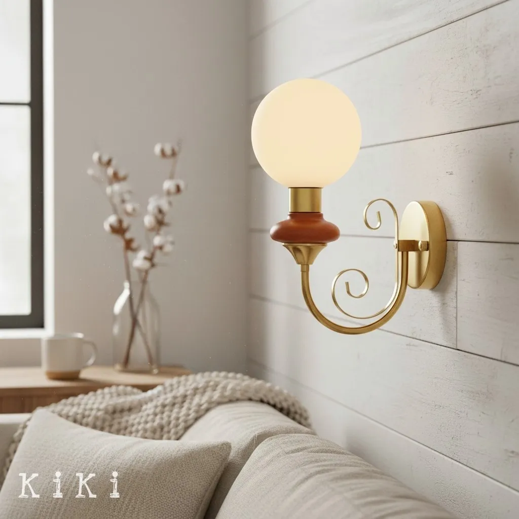 Noirvex Glass Ball Wall Light - Refined Design Sconce for Bedrooms and Lounge Areas KL2138