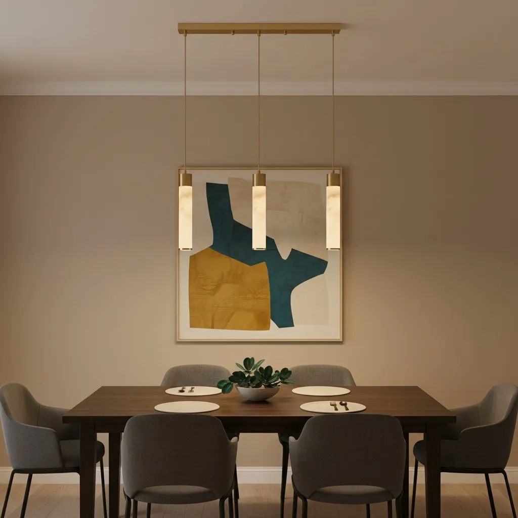Solaryx Minimal Cylindrical Silhouette Pendant Light - Modern Style Lamp for Kitchen KL2282
