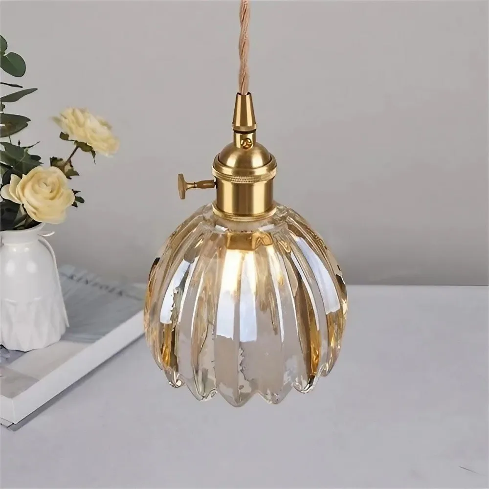 Vintage Glass Flower Pendant Light KL61