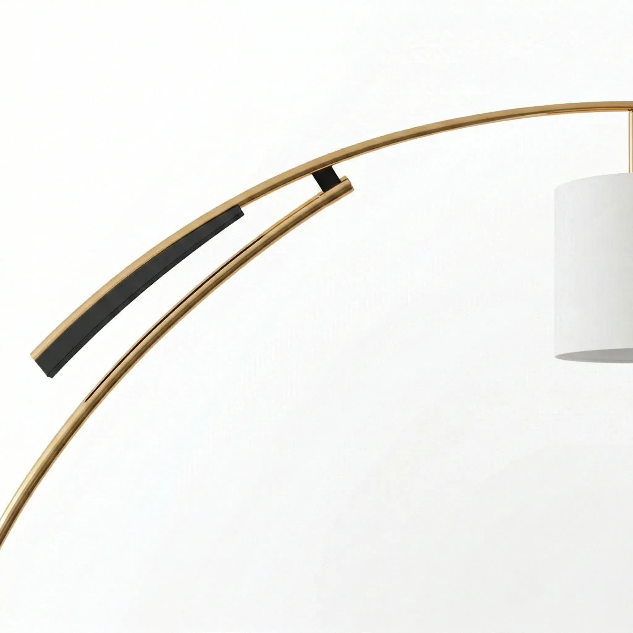 AstraLoop Modern Arc Fabric Floor Lamp - Elegant Sleek Curved Metal Design for Interiors KL2291