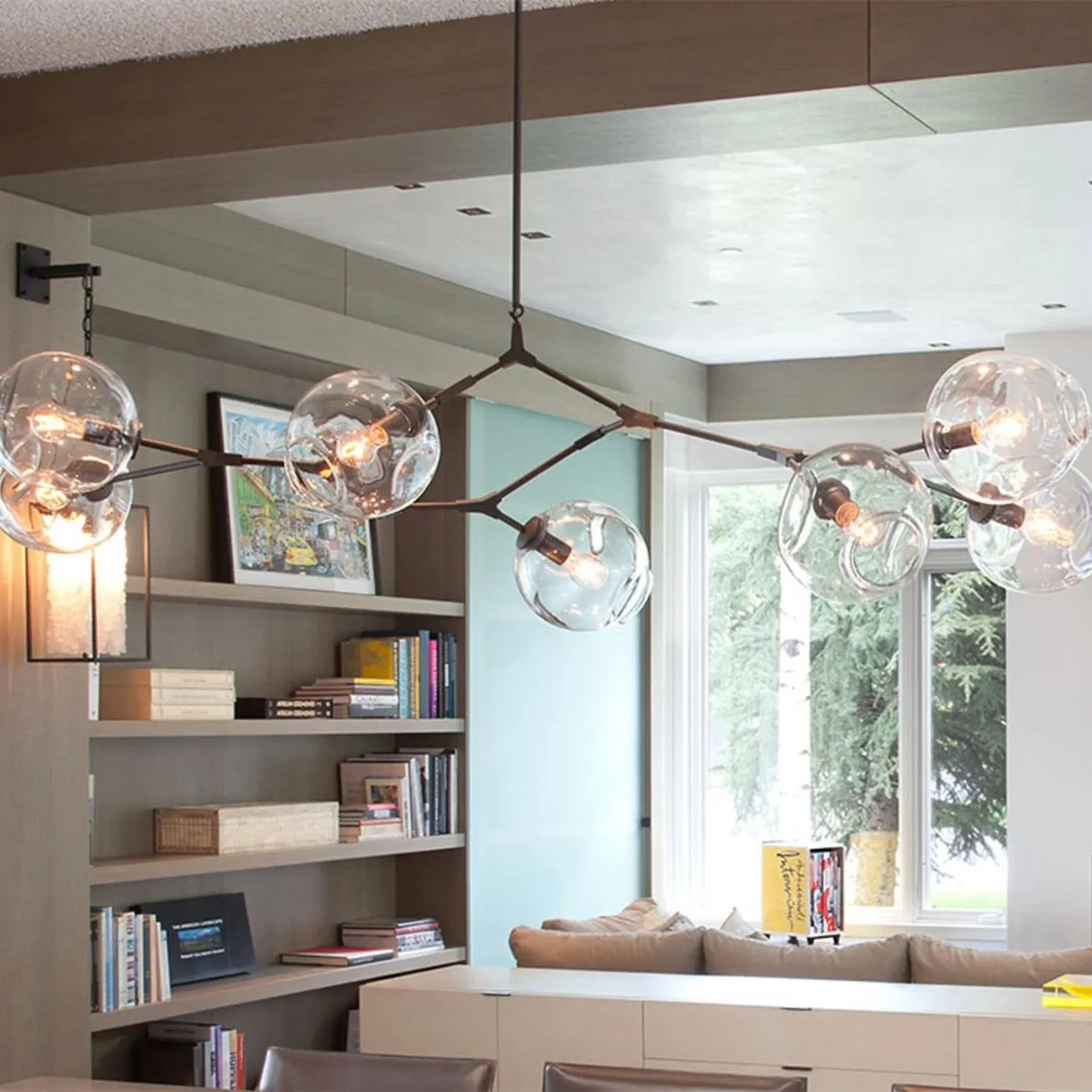Branching bubble chandelier