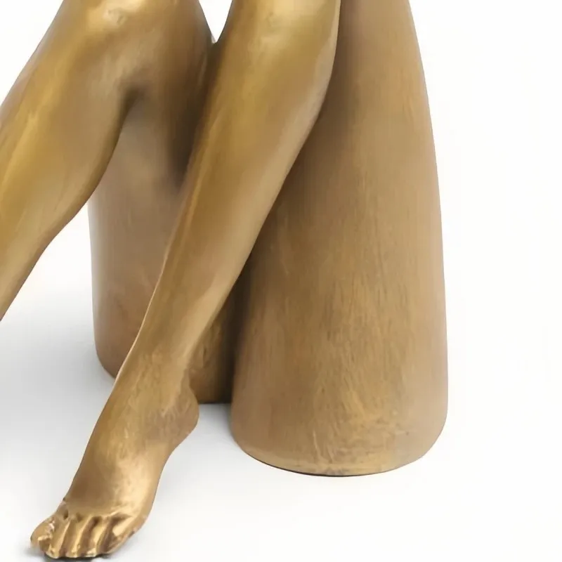 Kickra Sculptural Leg Base Candle Holder - Modern Artistic Design Table Or Living Room Decor KL2204