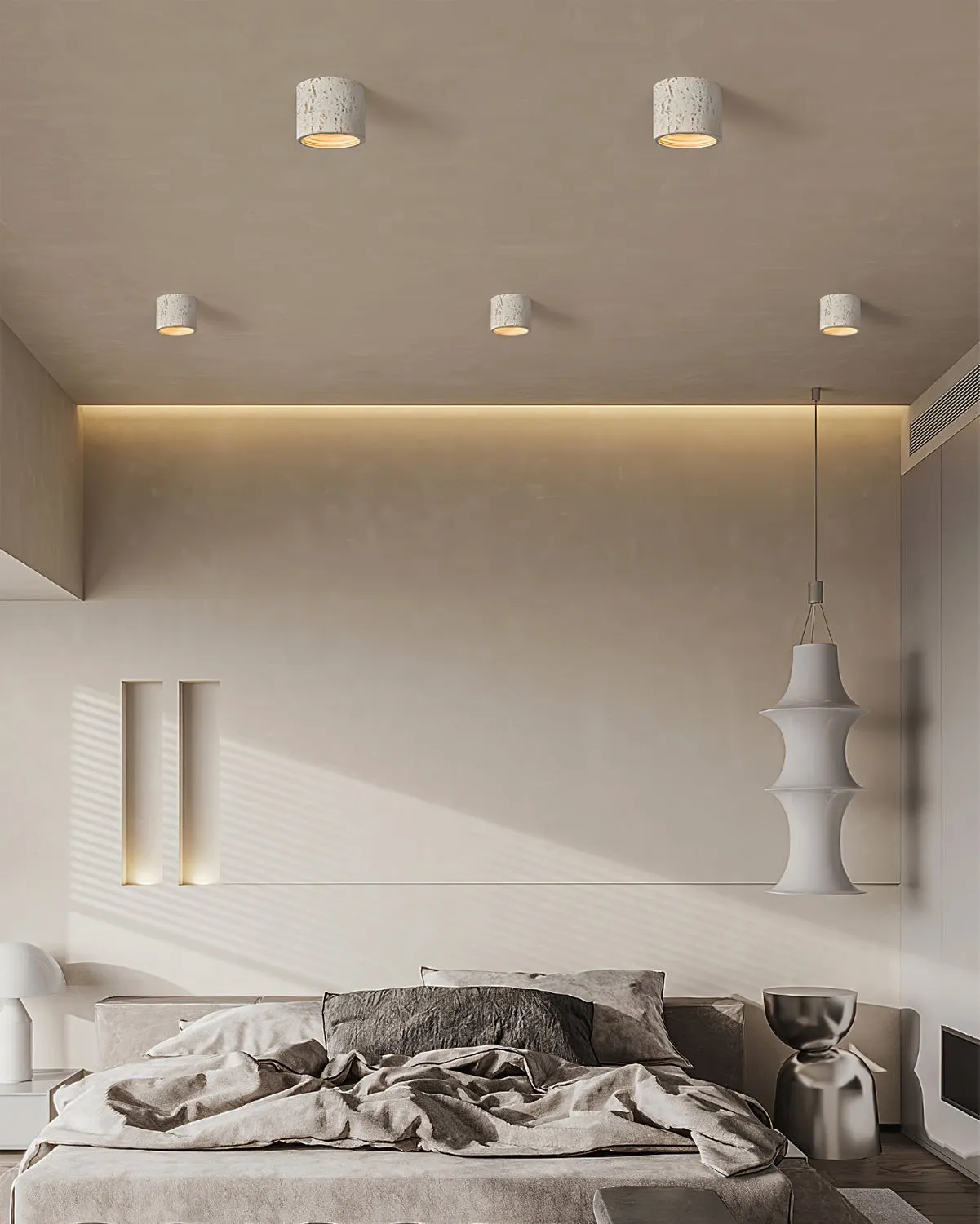 Modern Wabi-Sabi Cylindrical Ceiling Lamp KL284