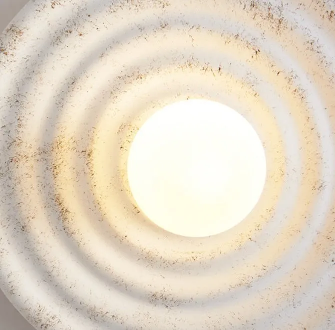 Japanese Wabi-sabi Round Indoor Wall Lamp KL747