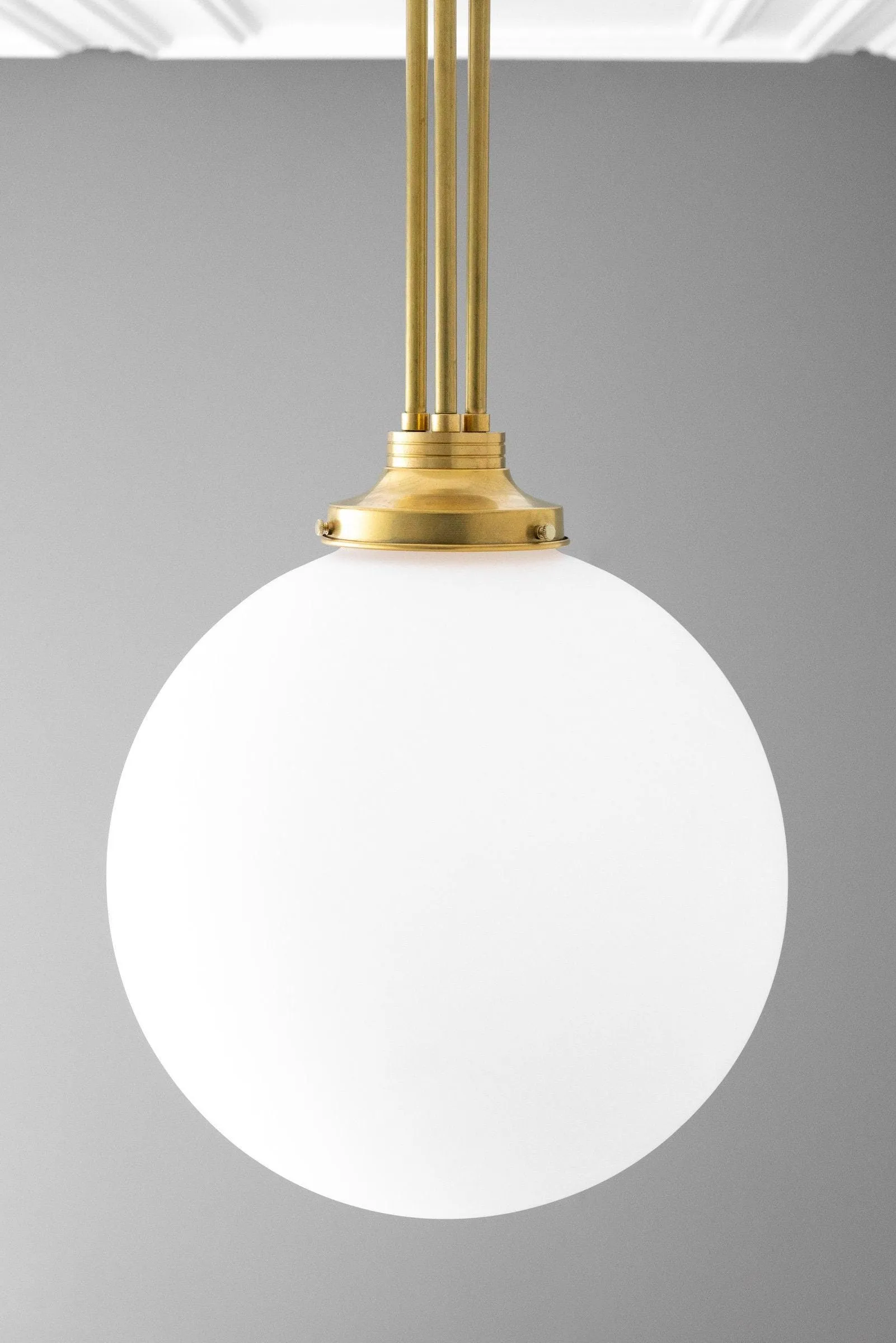 Glorica Glass Frosted Globe Pendant Light - Art Deco Hanging Light for Home KL1493