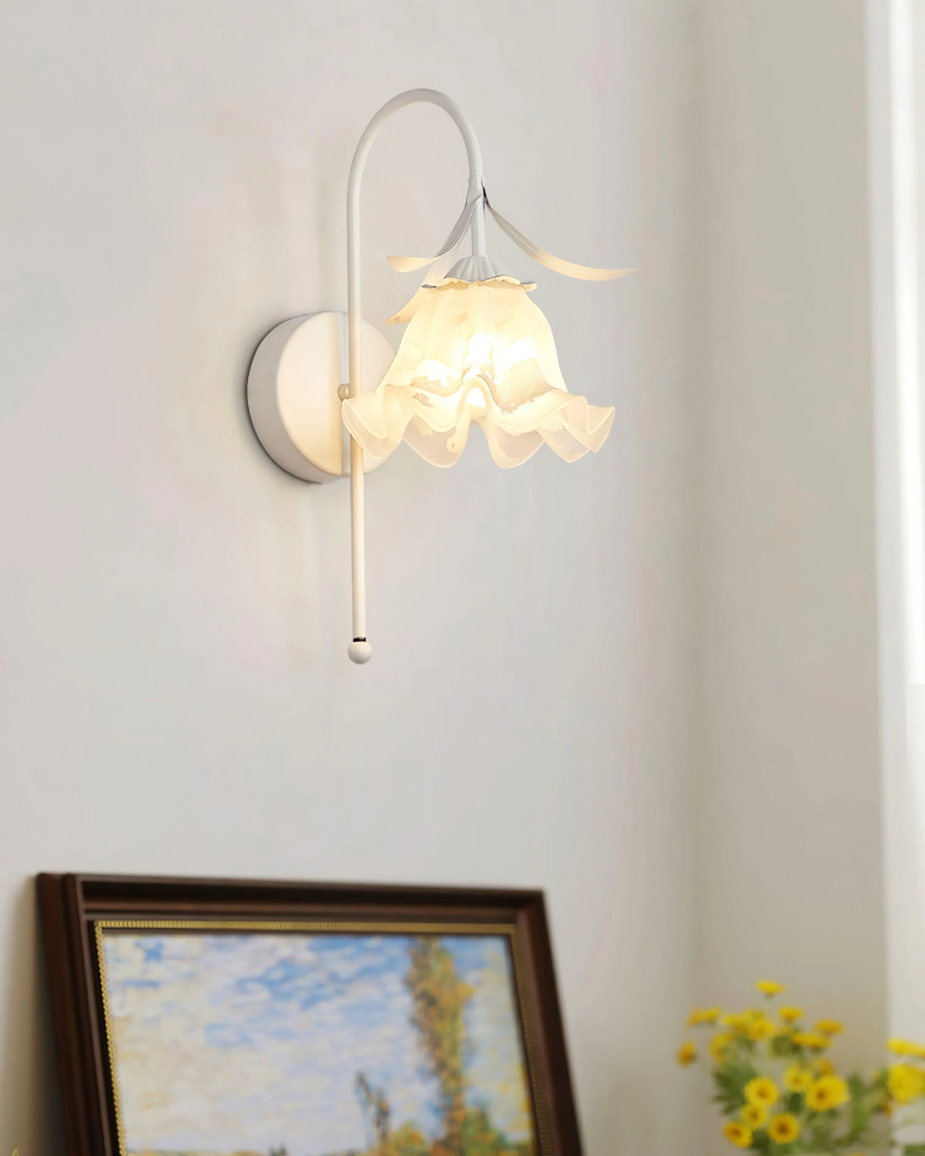 French Cream Style Flower Wall Lamp KL473