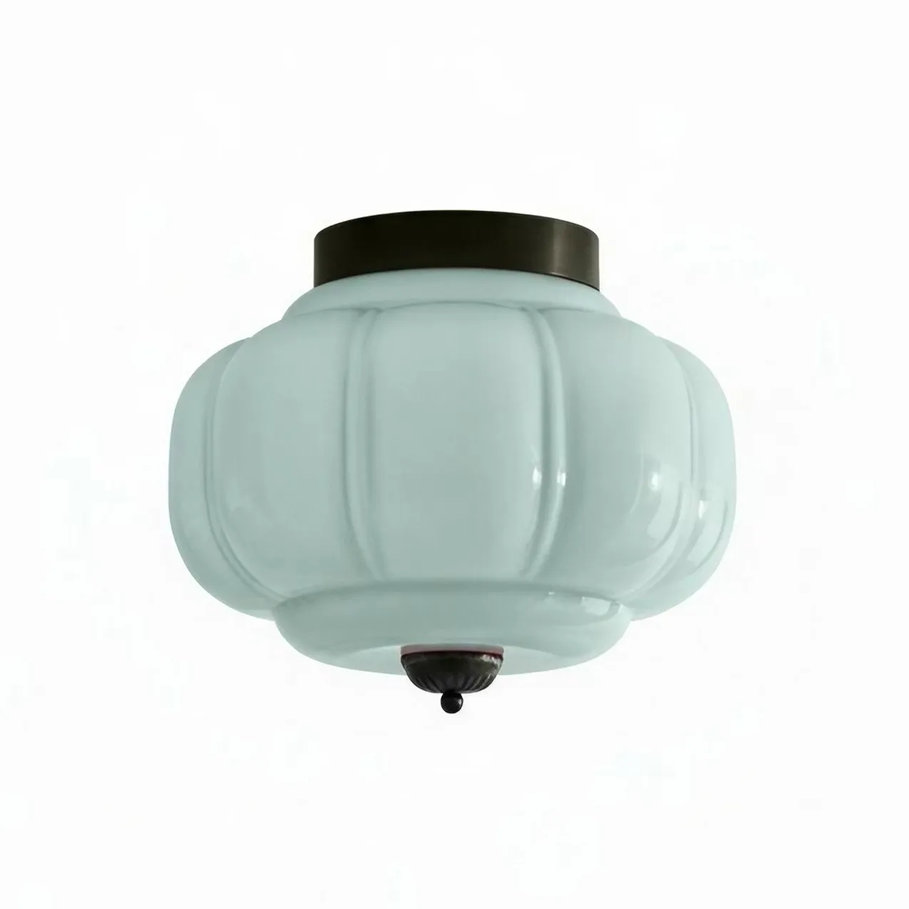 Eloise Pumpkin Inspired Retro Design Glass Ceiling Light - Accent Lighting for Living Room KL1393