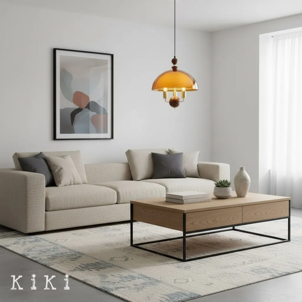 Afterglow Acrylic Dome Pendant Light - Medieval Pendant Lamp for Dining Rooms and Entryways KL2052