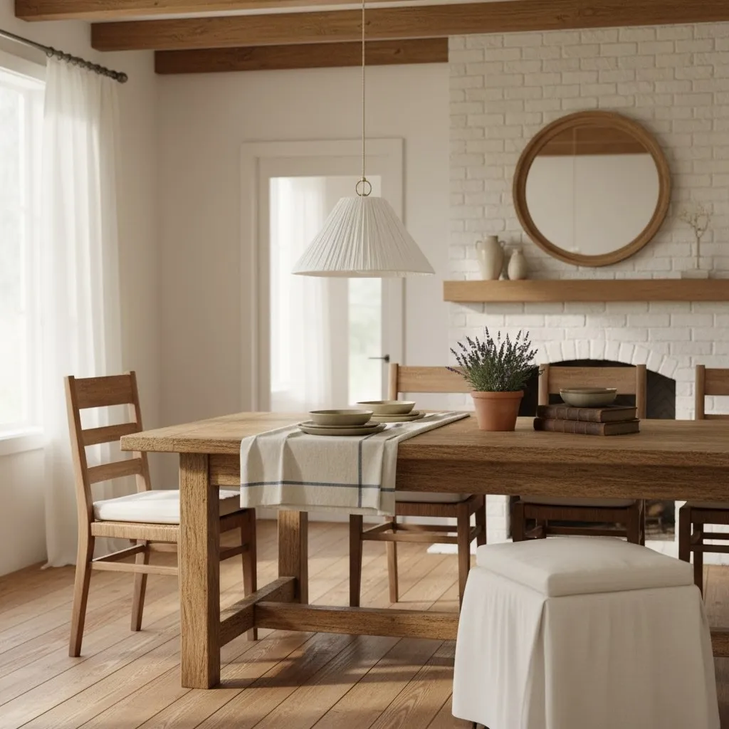 Linen Scalloped Pendant Light – Soft Pleated Fabric Shade Lamp For Kitchen & Dining KL1534