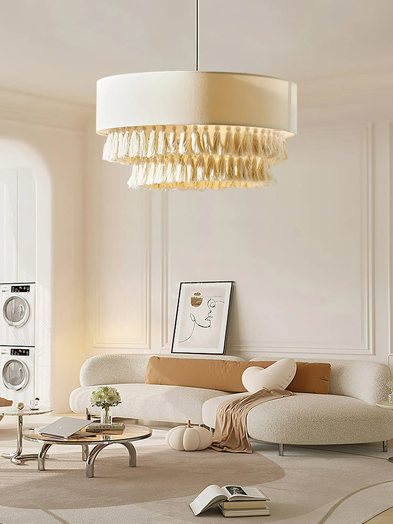 Bohemian Hemp Rope Tassel Chandelier KL386