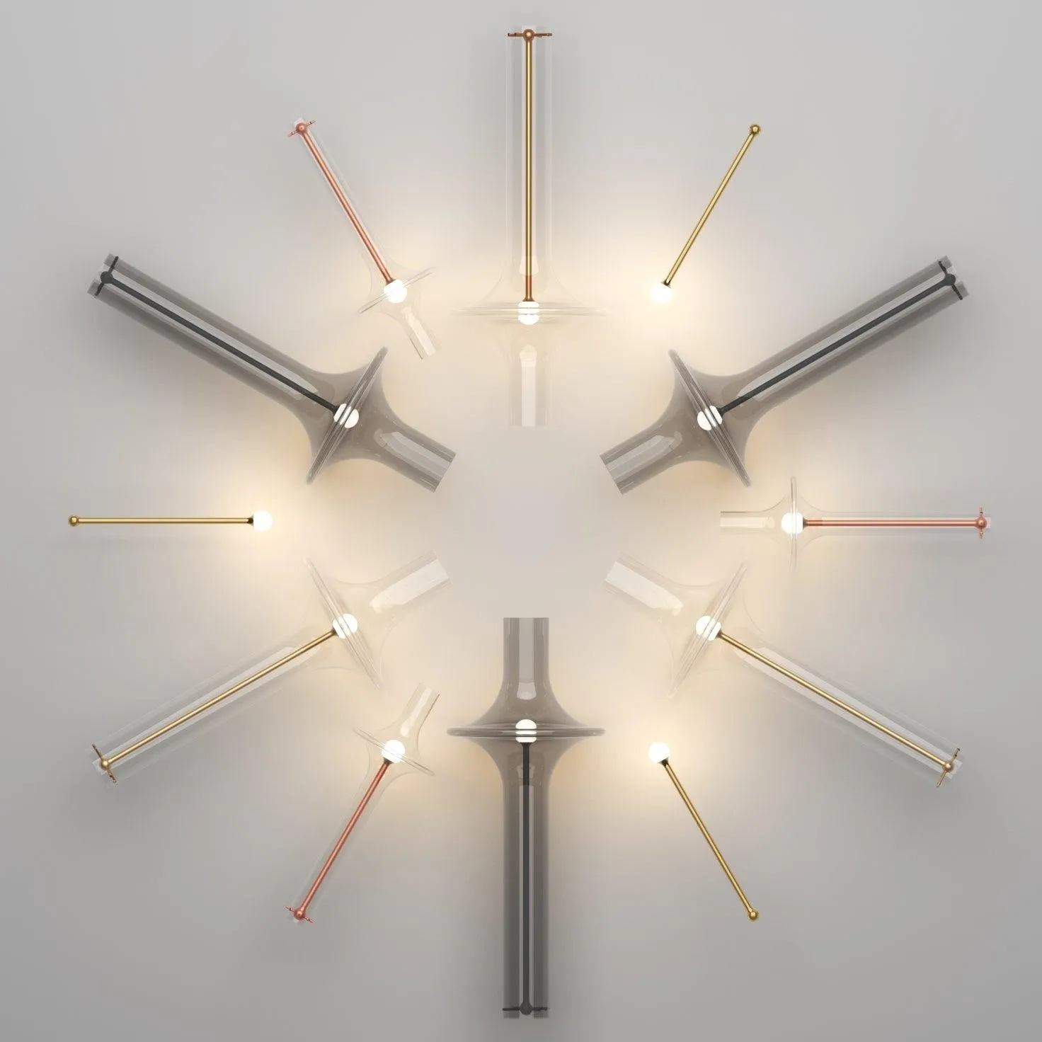 Modern Creative Glass Tube Pendant Lamp KL762