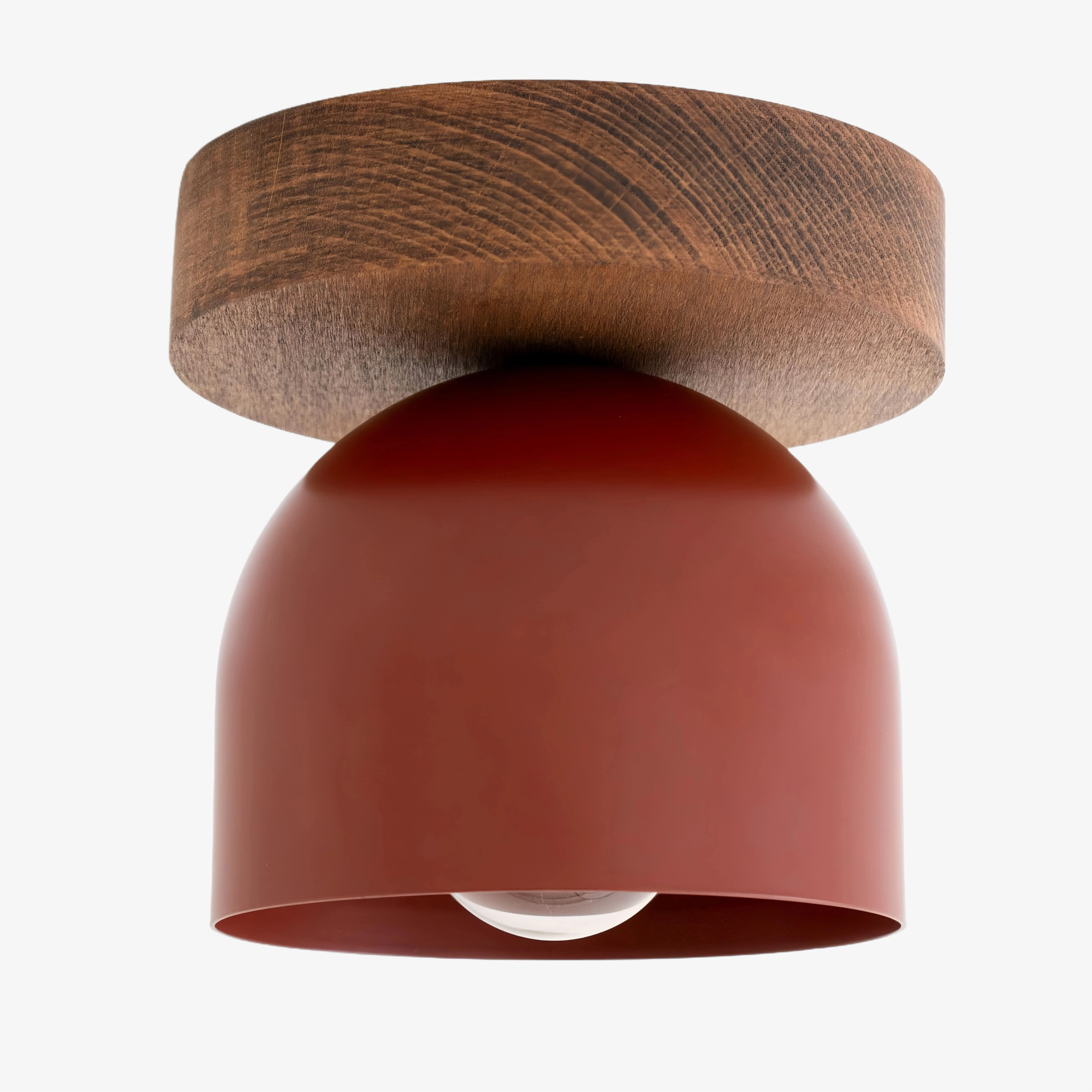 Metio Dome Modern Rustic Ceiling Light - Wooden and Metal Fusion KL1501