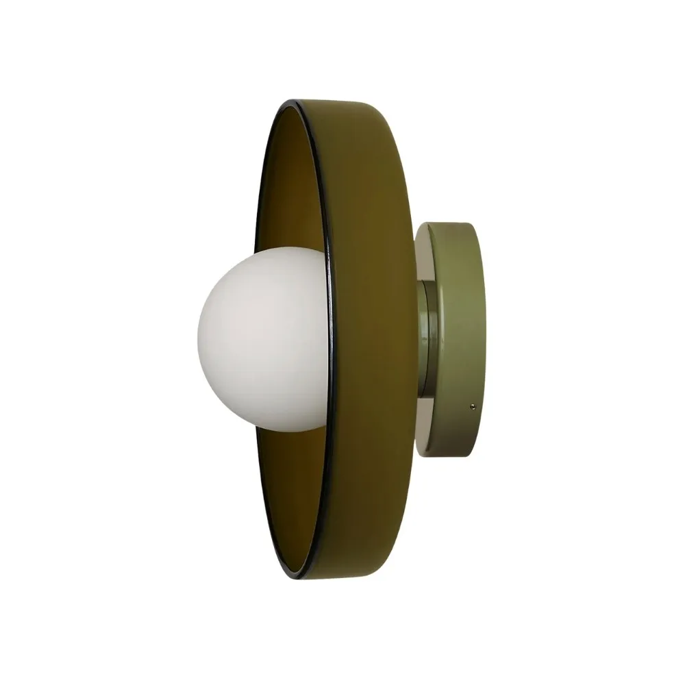 Kalo Round Glass Metal Base Wall Light Ceiling Light- Disc Orb Wall Sconce for Modern Interior KL922