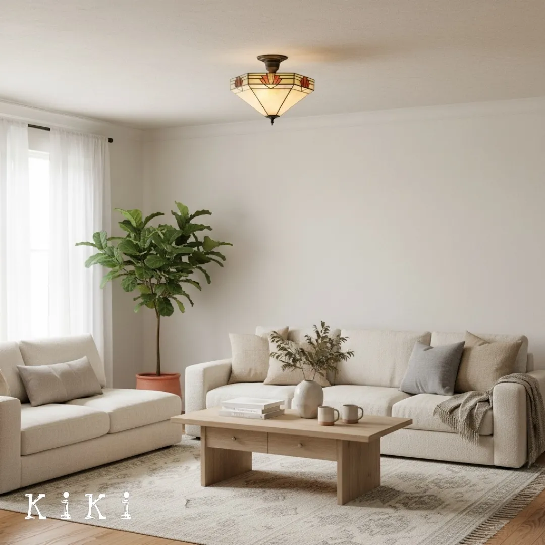 TF Nevada Glass Ceiling Light - Classic Artisan Stylish Lighting for Indoor Spaces KL1769