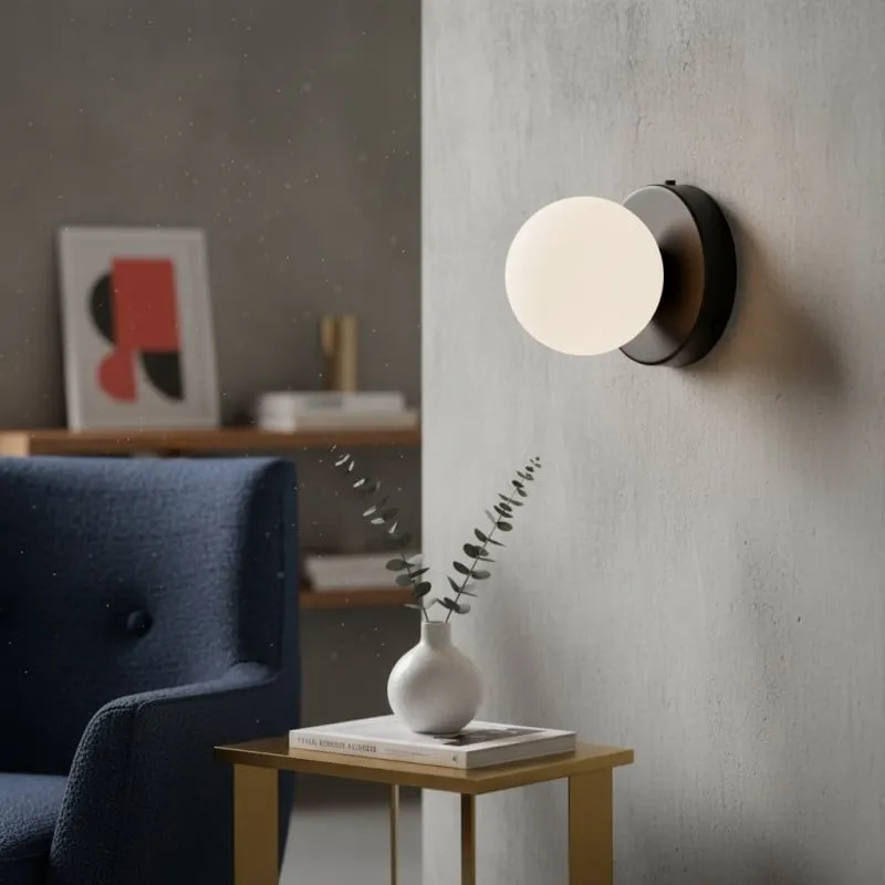 Nuevola Modern Glass Metal Wall Light - Artistic Accent Sconce for Cozy Nooks KL2089