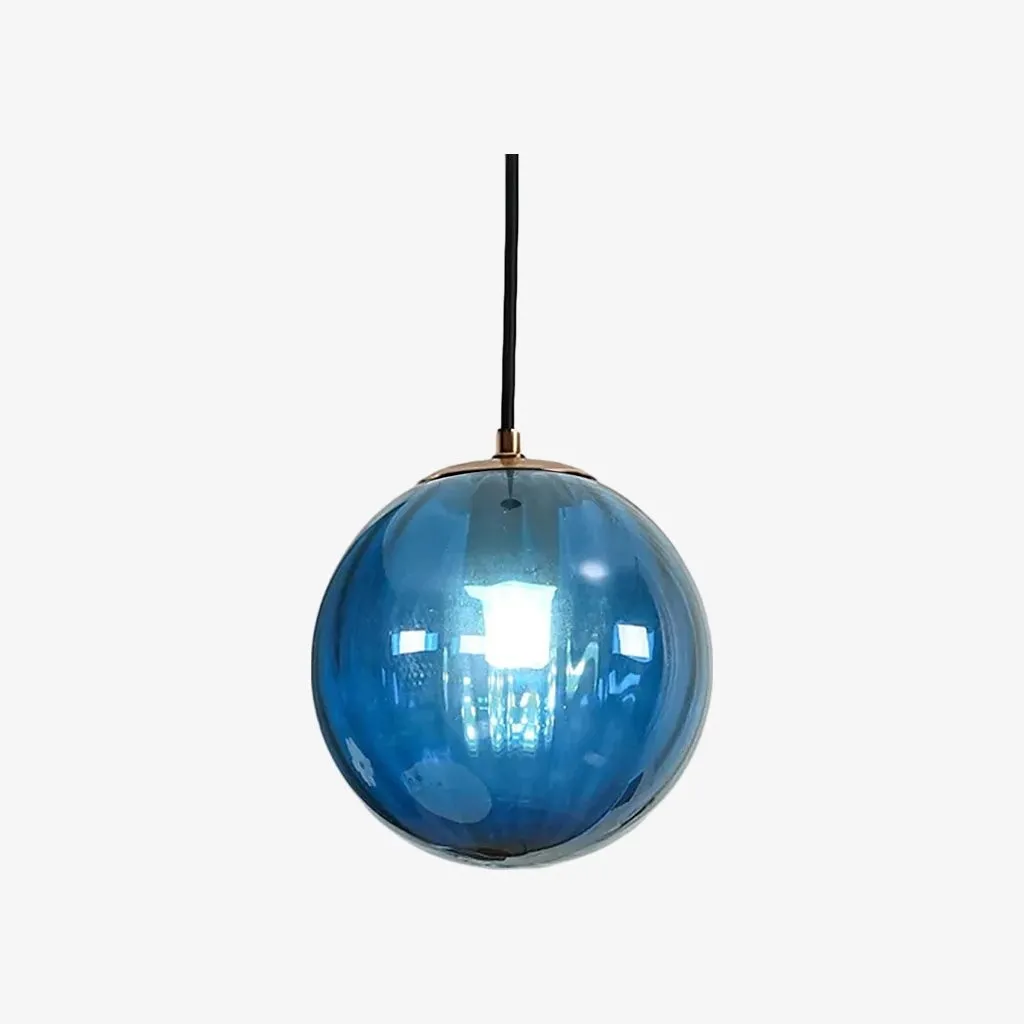 Lunorie Modern Sculptural Glass Globe Pendant Light for Dining Room and Kitchen Lighting KL2131
