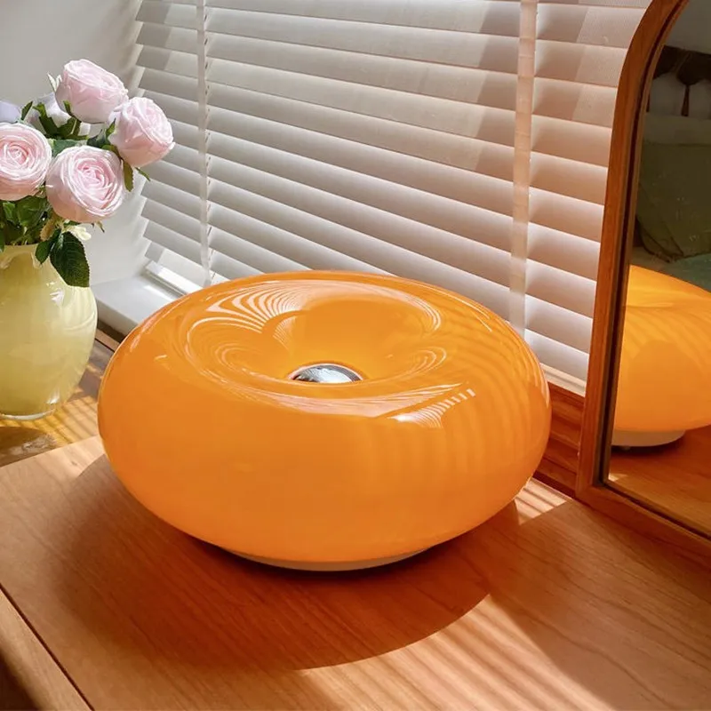Bauhaus Inspired Round Table Lamp - Donut Glass Wall Light for Home Styling KL25