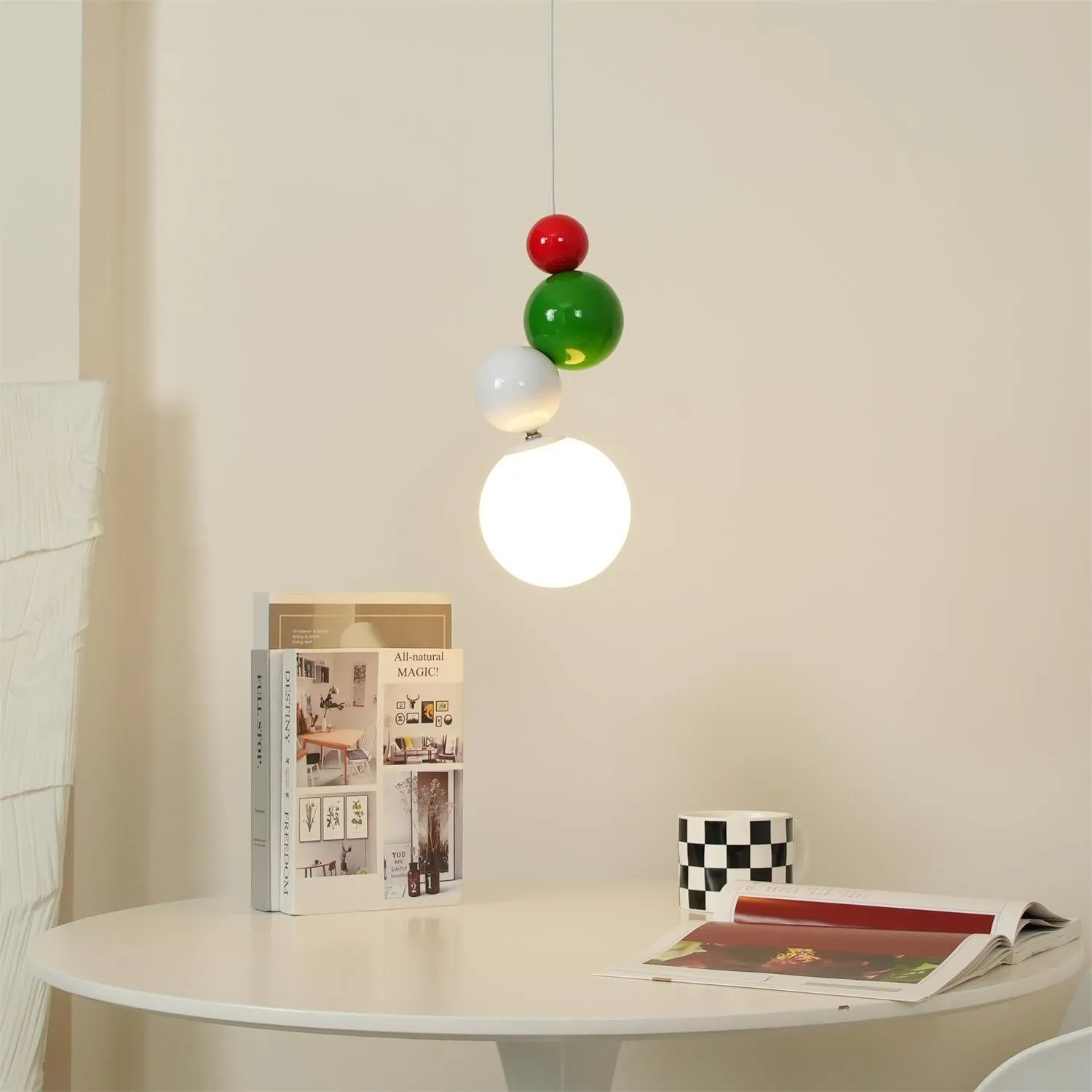 Cream Style Globe Bubble Pendant Light KL133