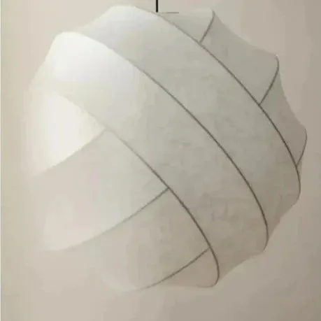 Wabi Sabi Silk Ball Japandi Pendant Light D883