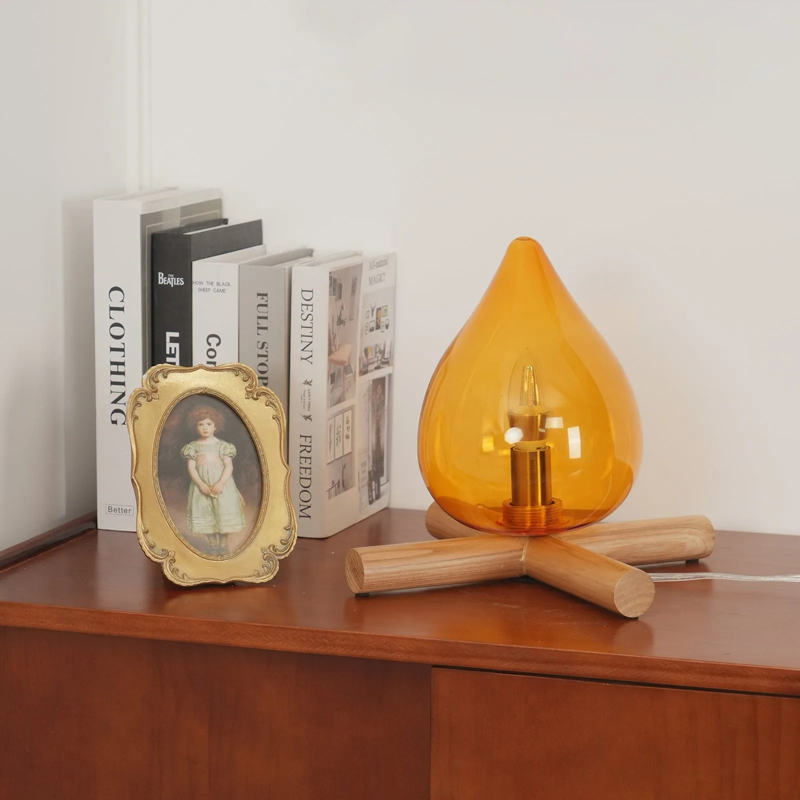 Funny Fire Shape Small Flame Table Lamp KL370