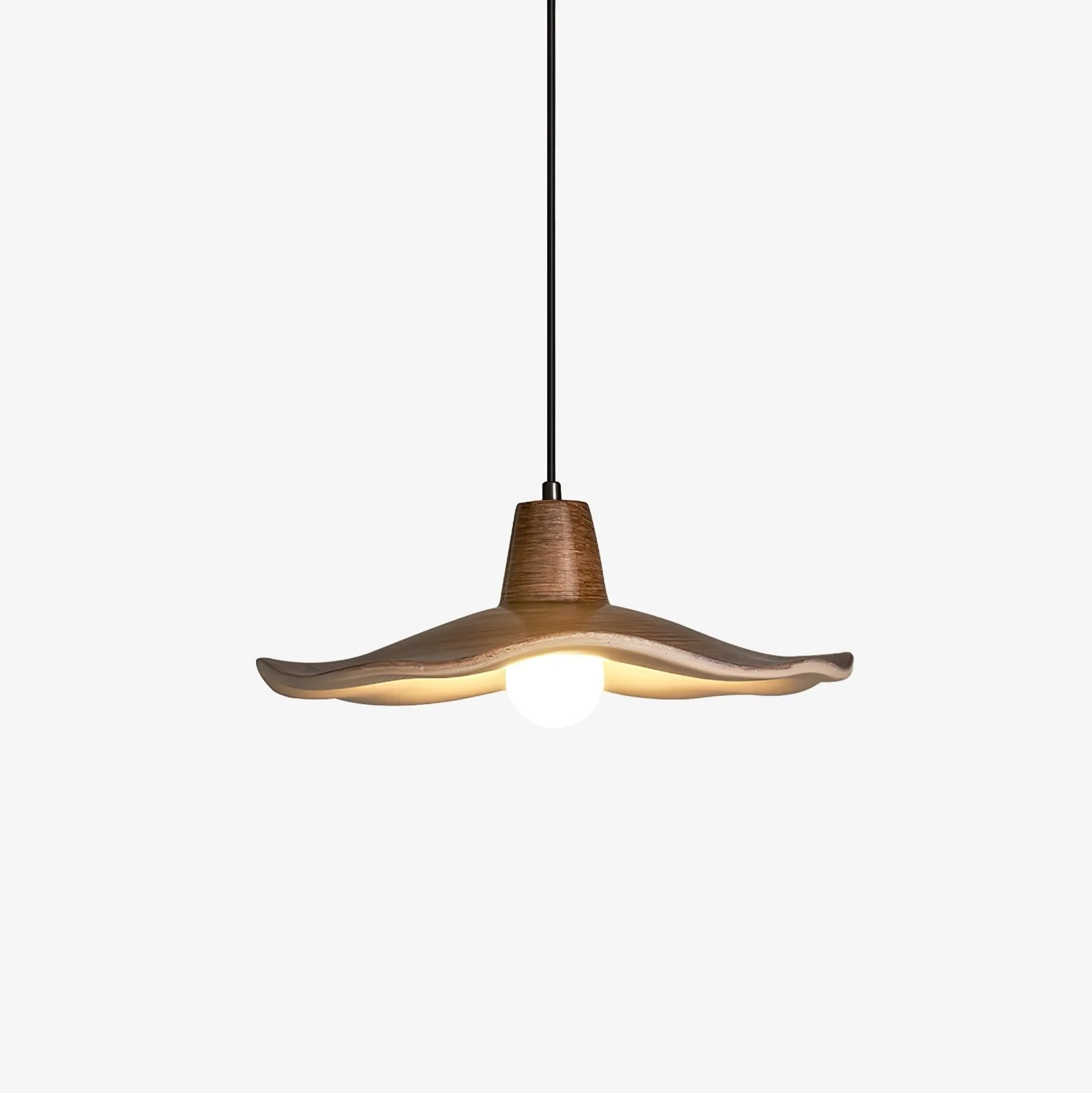 Black Imitation Walnut Wood Grain Kitchen Pendant Lamp KL716