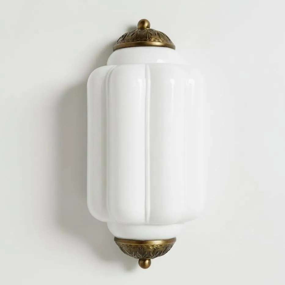 Eloise Long Pumpkin Retro Glass Recessed Wall Lamp KL857