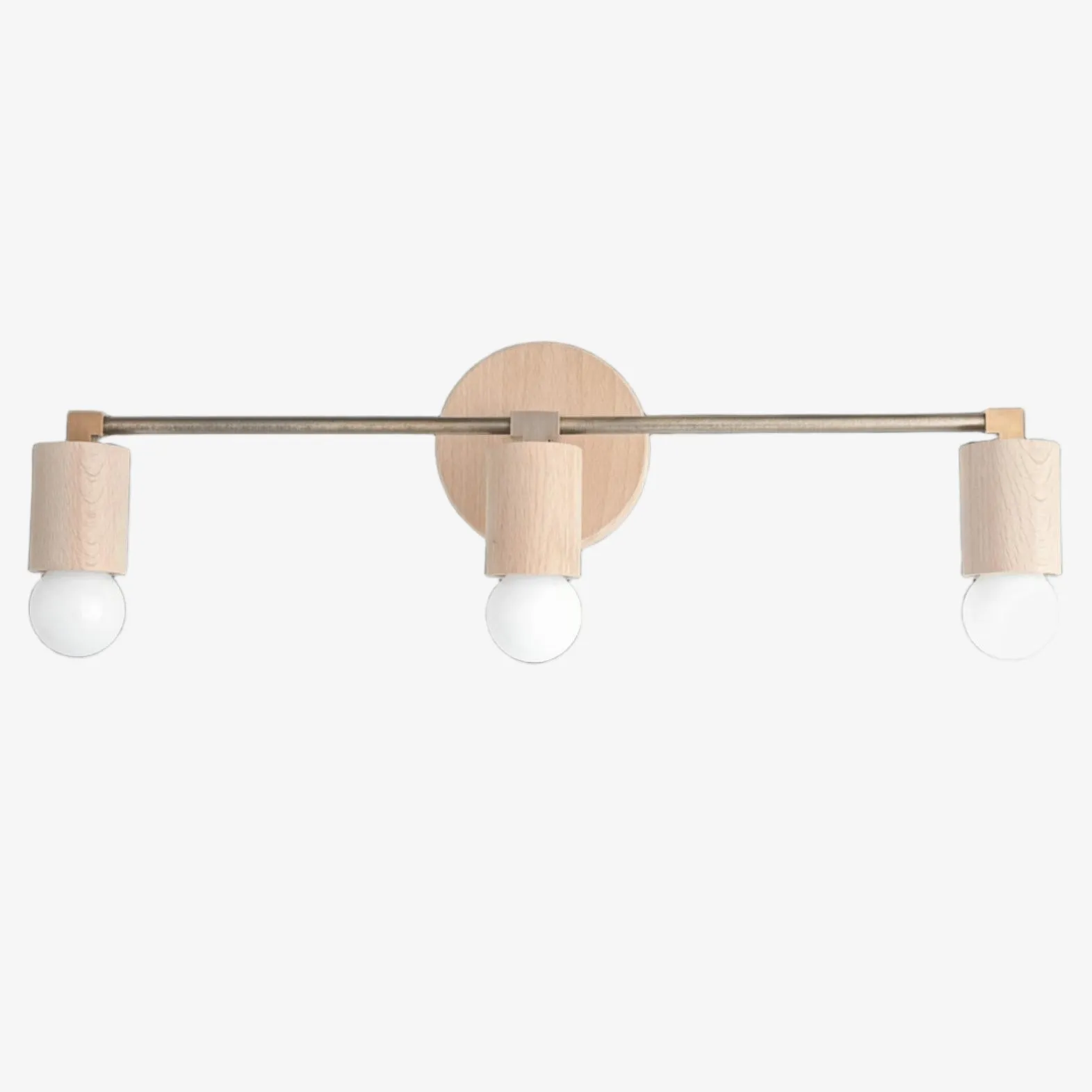 Mobilux Line Wood and Vanity Light - Bohemian Bathroom Lighting Fixture KL1469