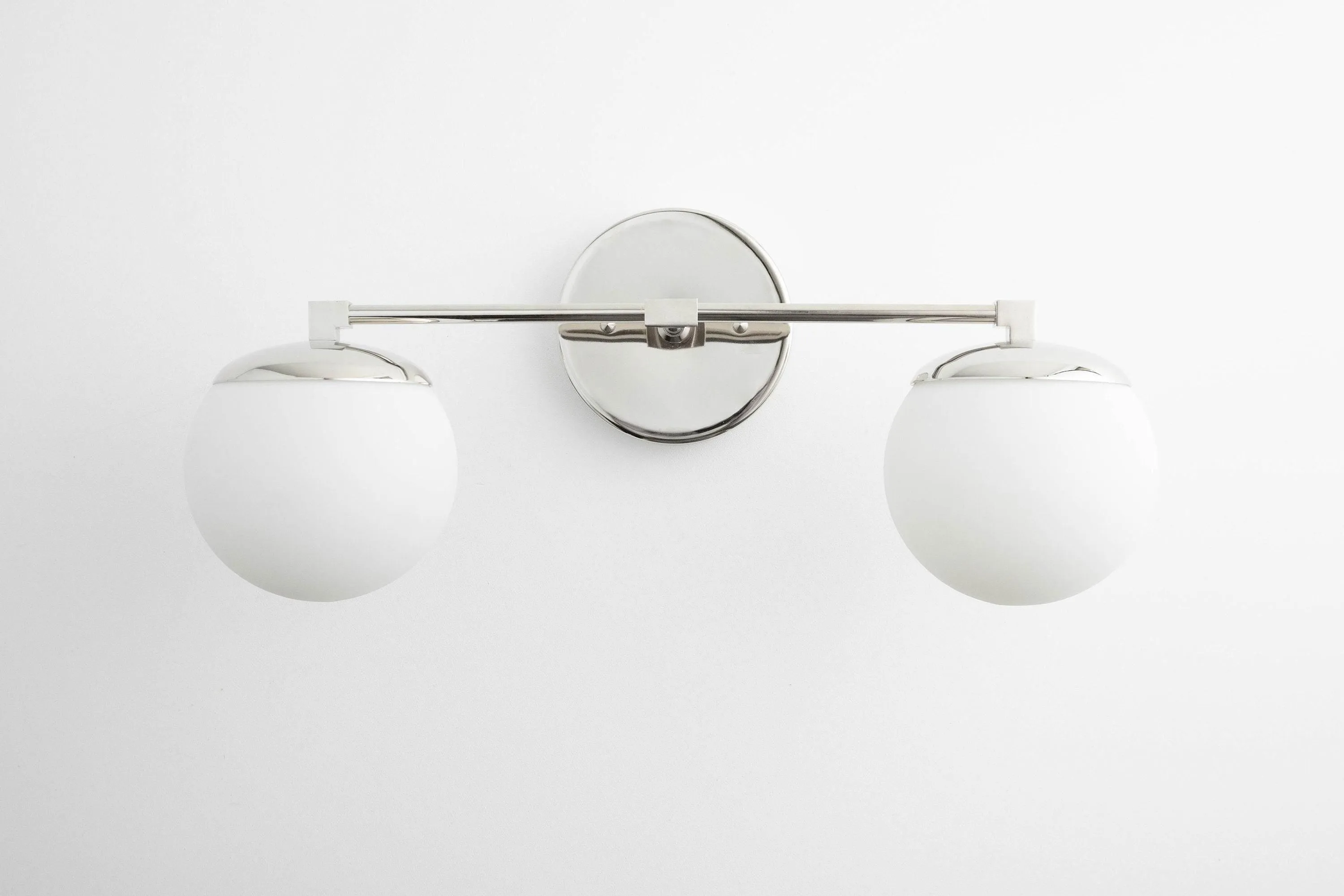 Glorica Glass Vanity Light - Art Deco Brass Wall Globe Fixture Modern KL1500