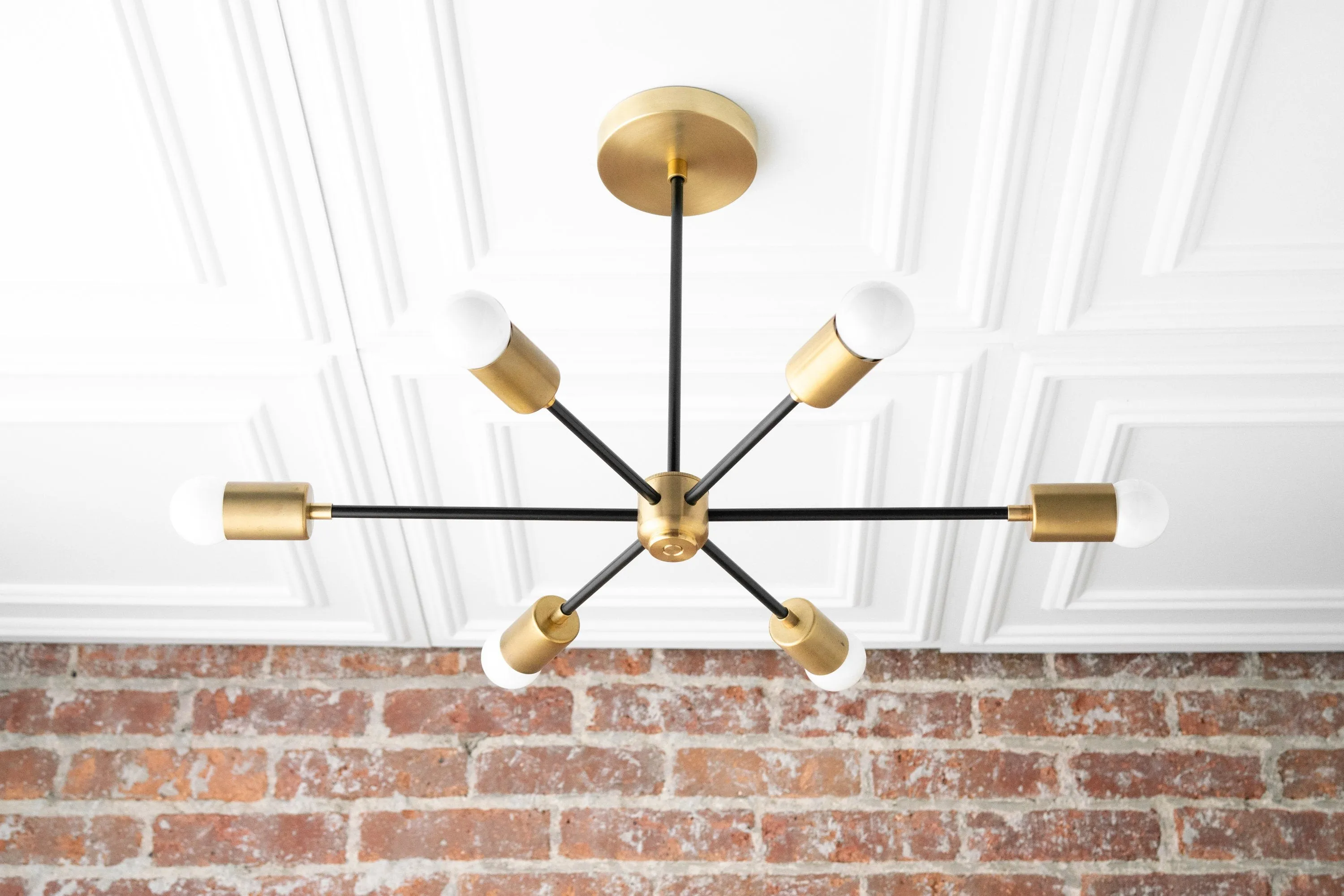 Mobilux Line Mid Century Modern Chandelier - 6 Heads Hanging Light KL1408