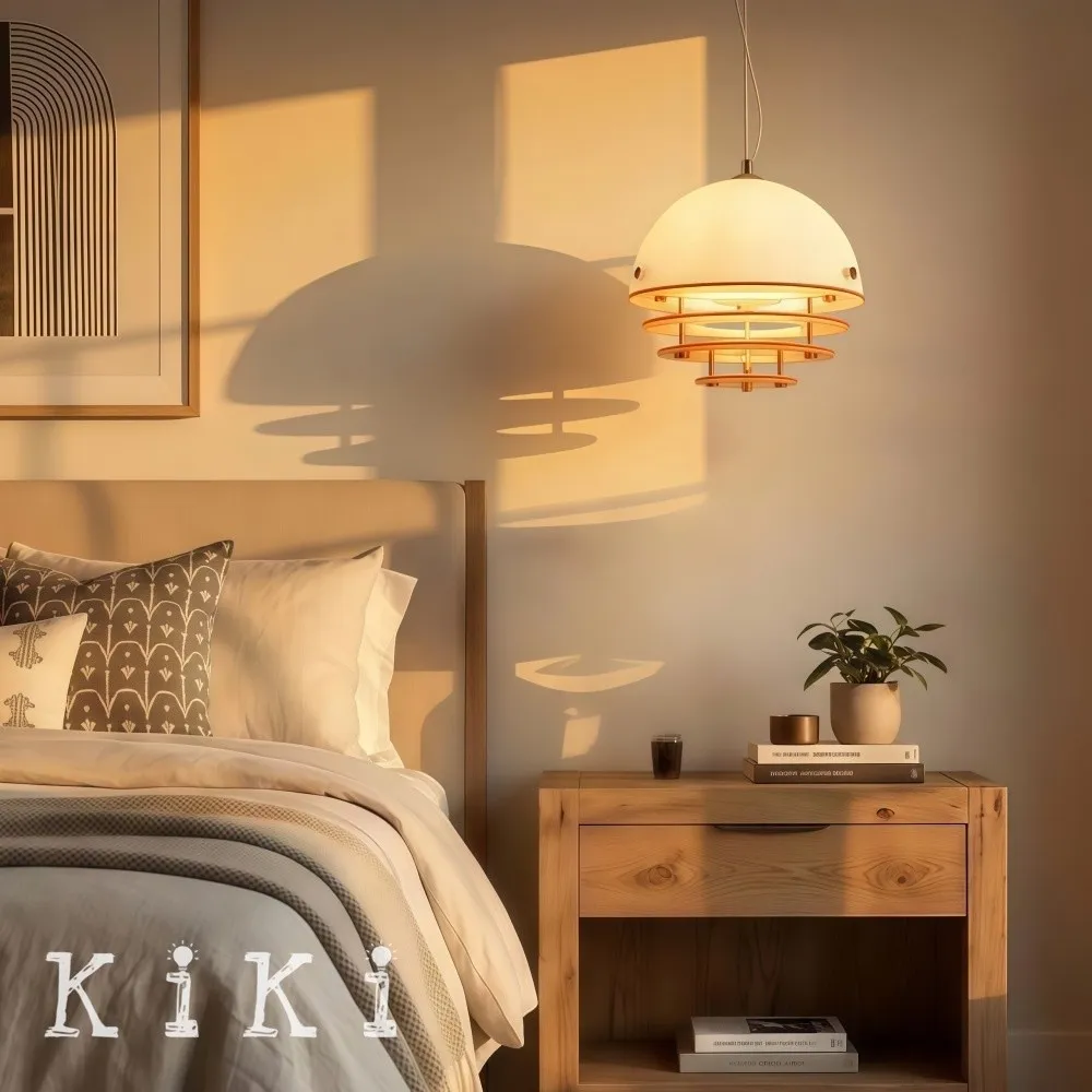 Sunset Pendant Light - Medieval Bauhaus Orange Orb Pendant Light KL880