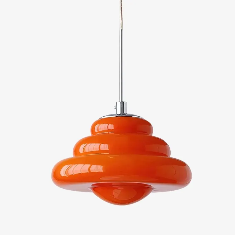 Bomiello Colorful Layered Glass Pendant Light - Modern Pendant Light for Dining and Living Spaces KL2147