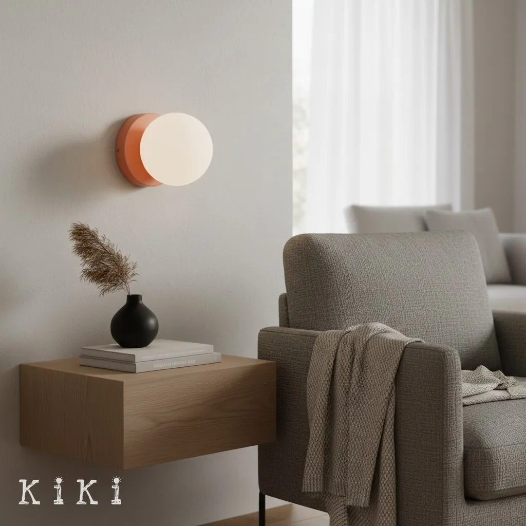 Nuevola Modern Glass Metal Wall Light - Artistic Accent Sconce for Cozy Nooks KL2089