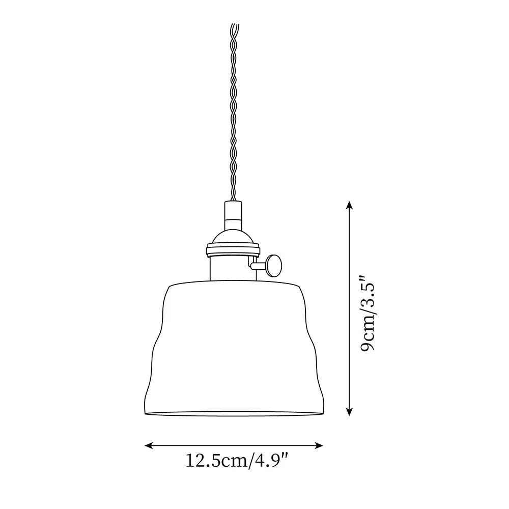 Retro Small Cup Glass Pendant Lamp KL292