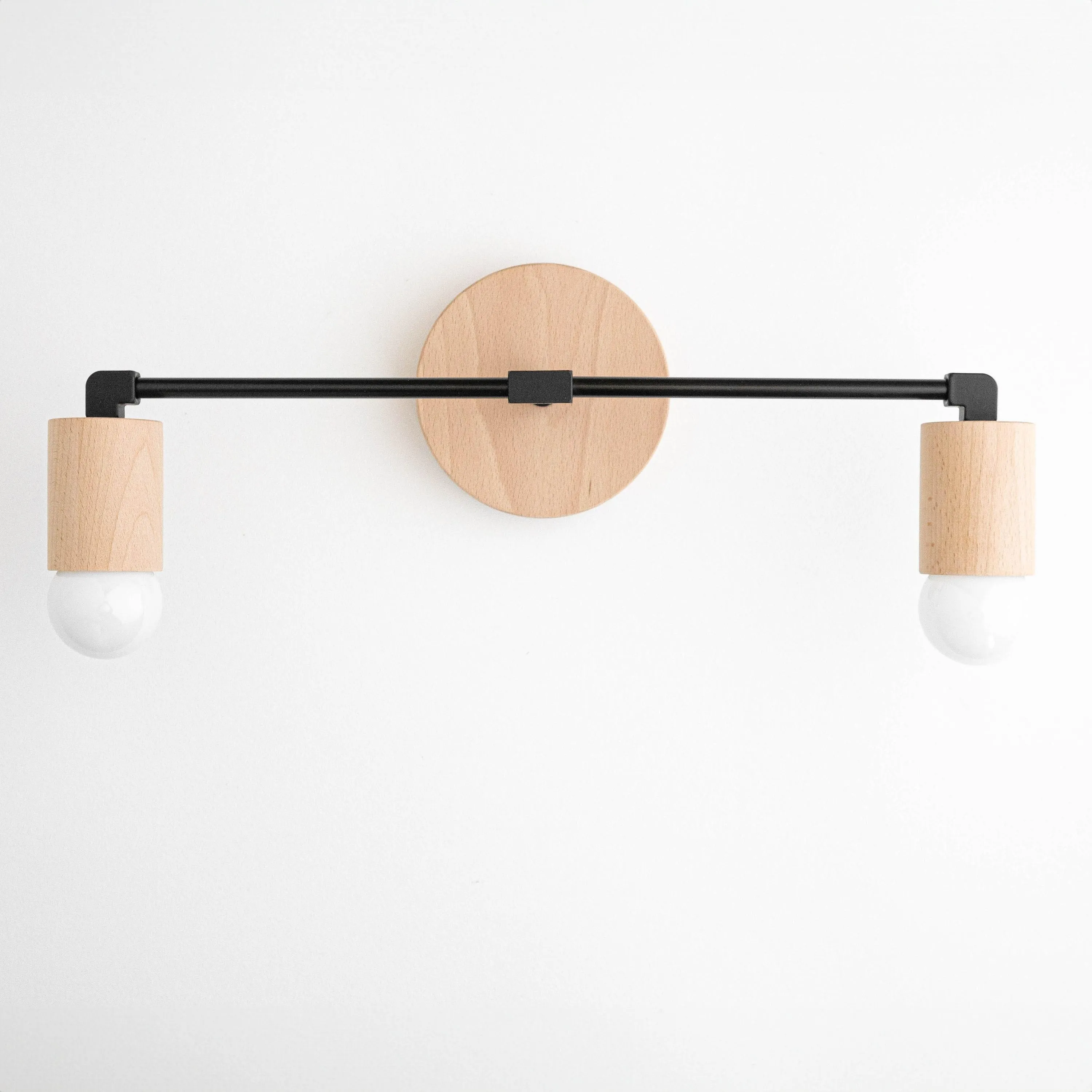 Mobilux Line Wood and Vanity Light - Bohemian Bathroom Lighting Fixture KL1469