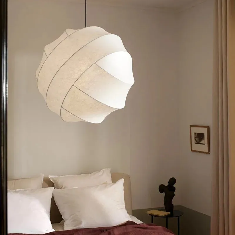 Wabi Sabi Silk Ball Japandi Pendant Light D883