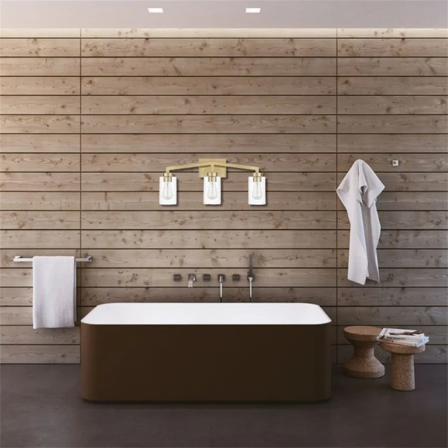 Industrial Cylindrical Brass Wall Lamp For Bathroom KL77