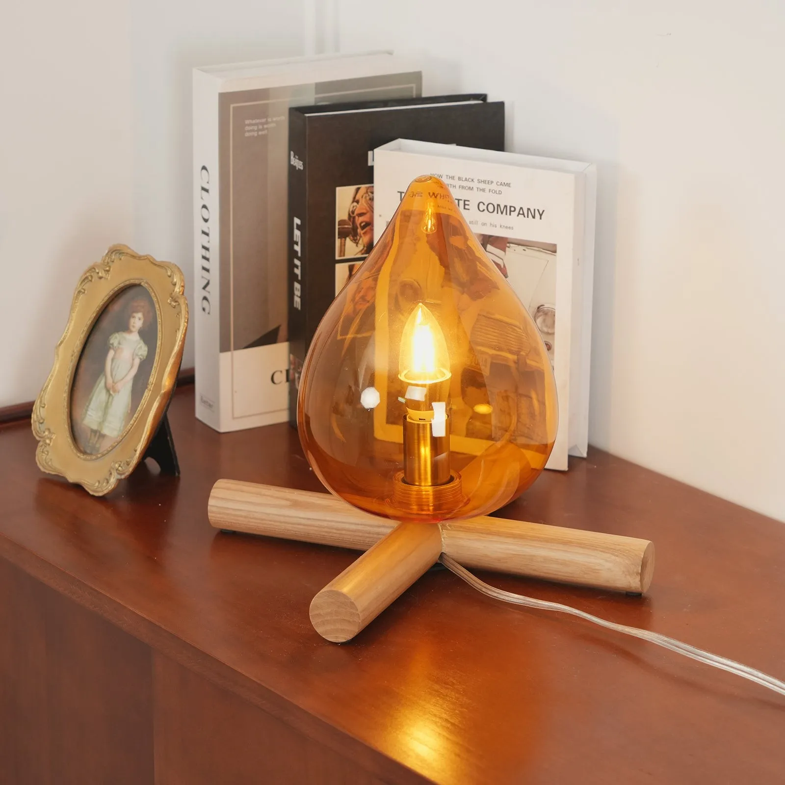 Funny Fire Shape Small Flame Table Lamp KL370