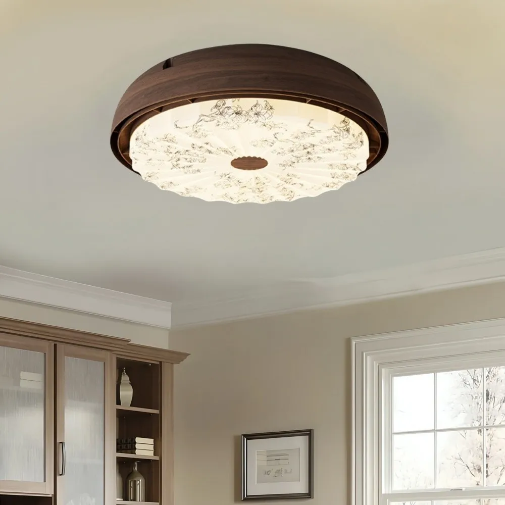 Vintage Bladeless Silent Ceiling Fan Light For Bedroom KL934