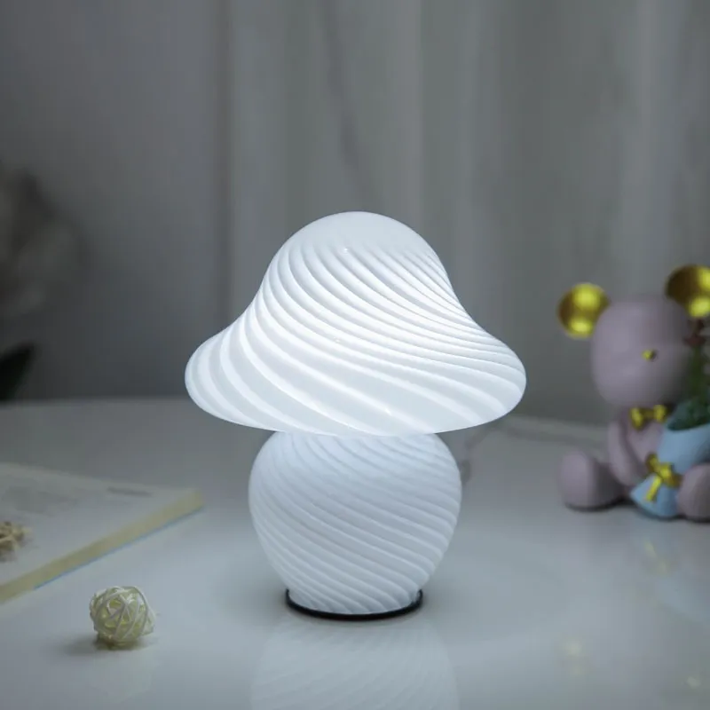 Modern Stained Glass Mushroom Night Light KL33