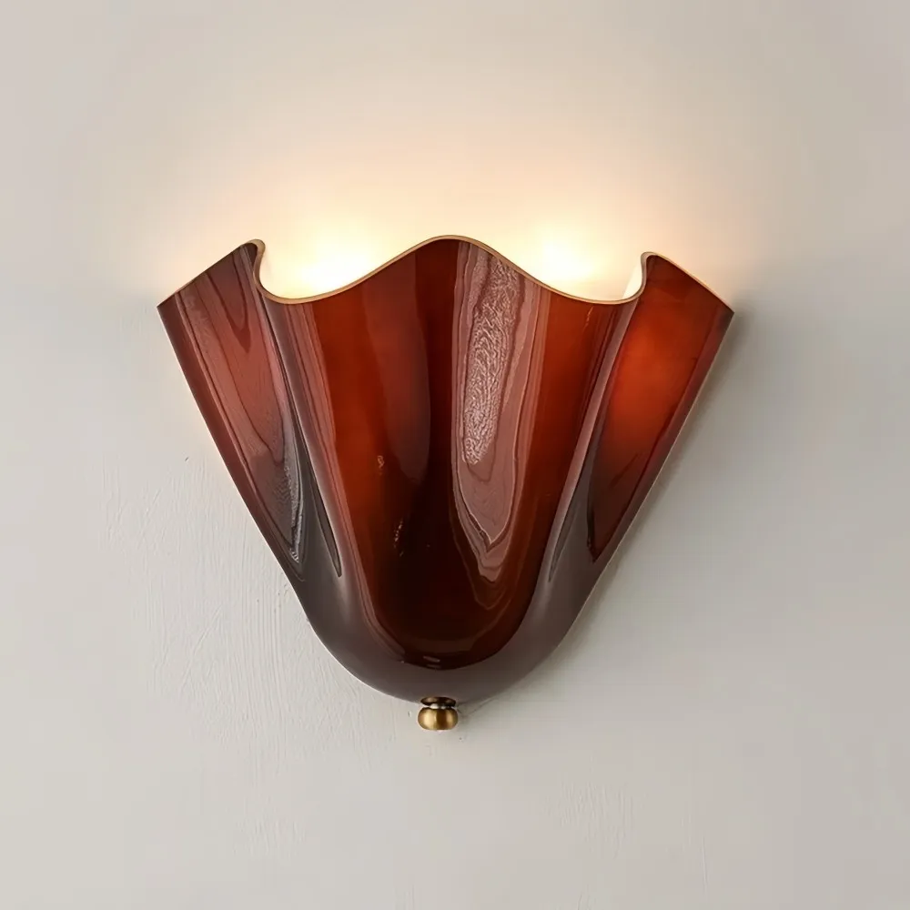 Vera Glass Wall Lamp - Vintage Accent Sconce for Bedroom and Living Space KL881
