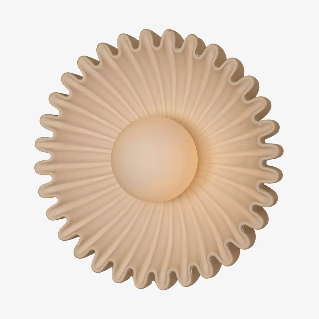 Sculptural Ceramic Wall Sconce – Opal Globe Sconce with Ceramic Finish KL246